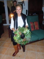Tuneysel and one of her wreath